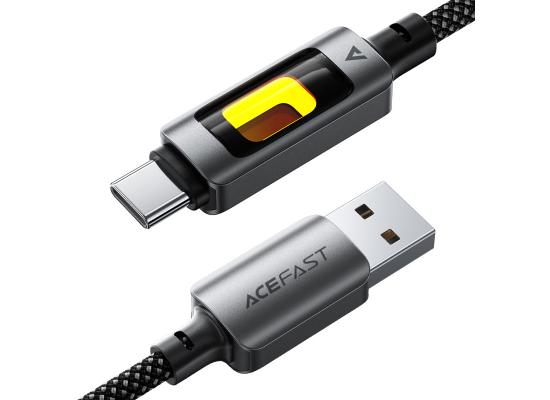 ACEFAST C21-04 Data & Charger Cable LED RGB 7 Gradient Light Indicator USB-A To Type-C Fast Charging Fantasy Color Series